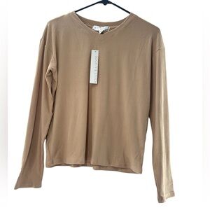 NWT Society & Stitch Tan Long Sleeve Ribbed Top